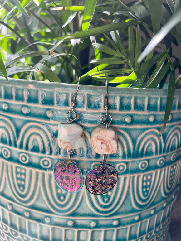 Blue Aragonite Earrings