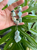 Blue Aragonite & Larimar Necklace