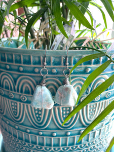 Blue Aragonite earrings