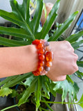 Agate - Carnelian - Rose Quartz bracelets