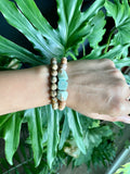 Blue Aragonite & Moonstone and Jasper Bracelets